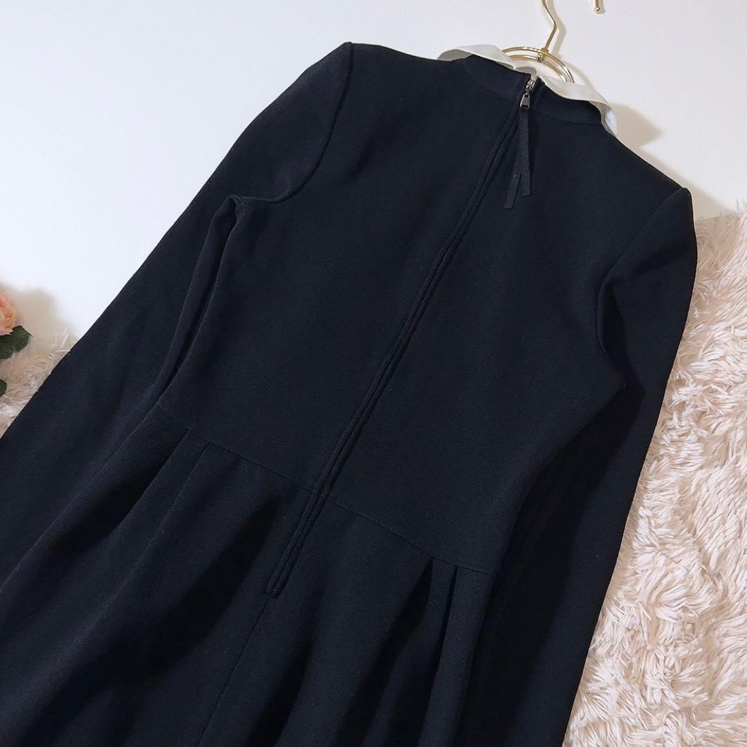 極美品ꕥフォクシーブティック グラシュー 白襟ワンピース 2WAY 38