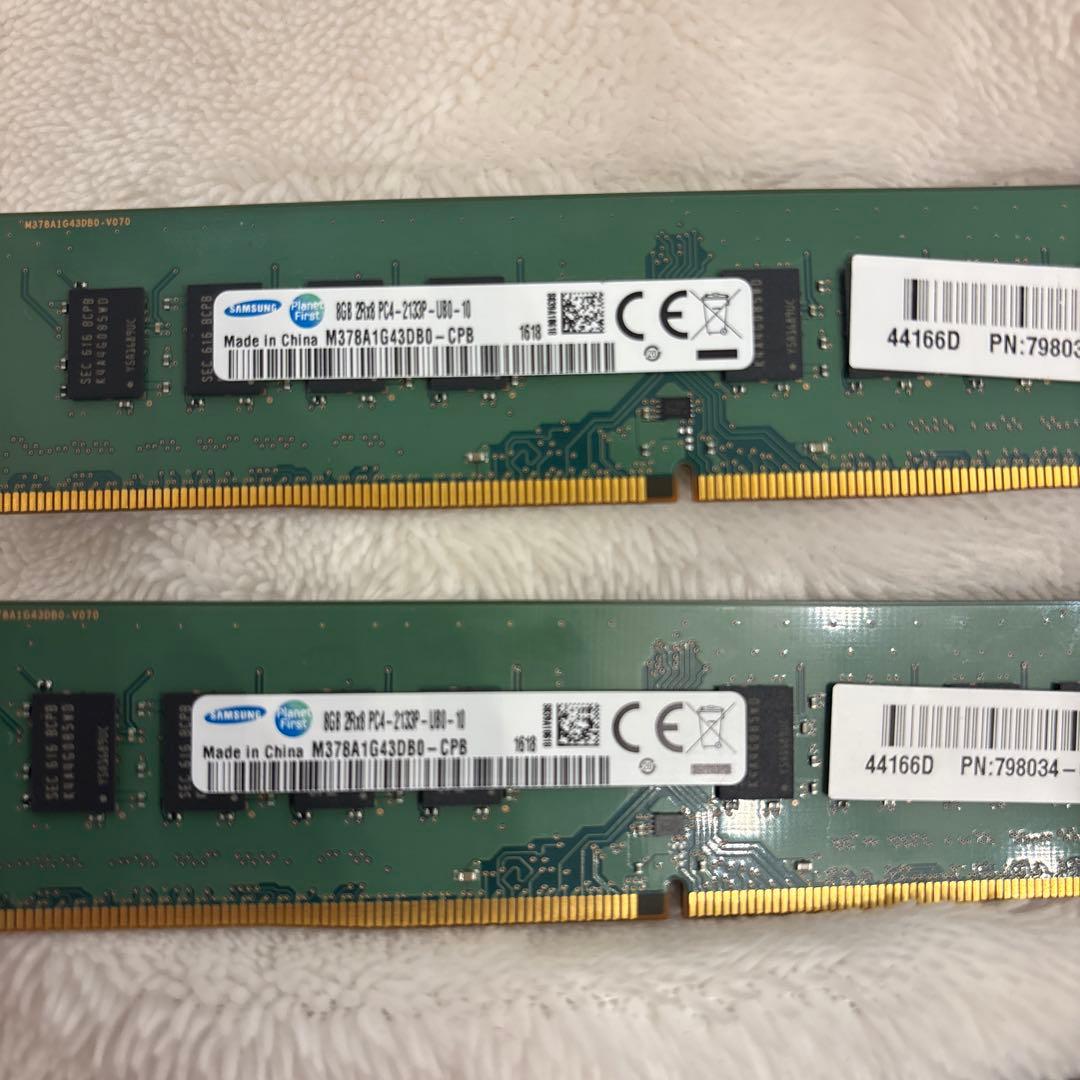 K*n様 Samsung DDR4 2133 メモリ16 GB 動作確認済み