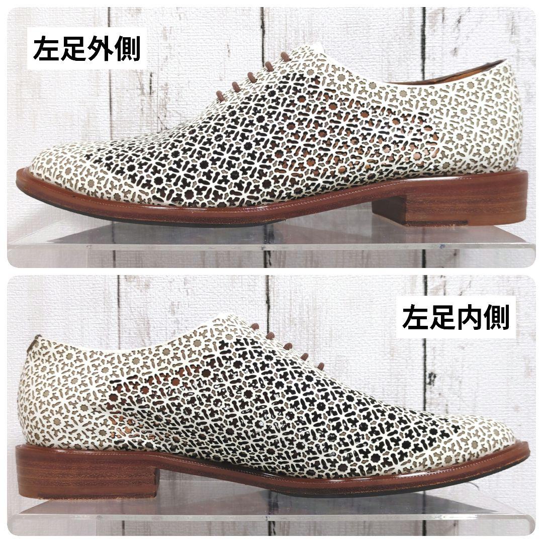 希少モデル【極美品】ロベールクレジュリー カットワークレースアップレザーシューズ