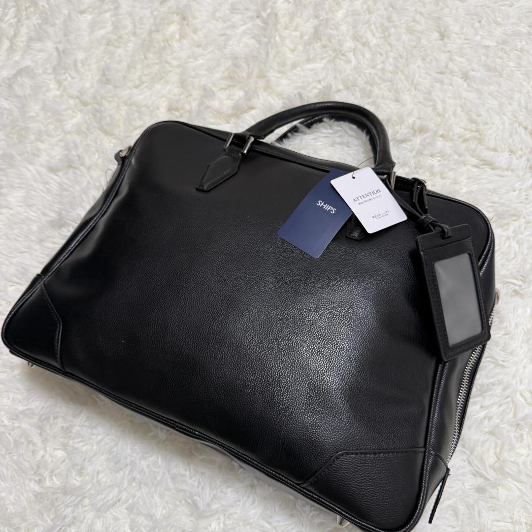 未使用品　SHIPS シップス　ビジネスバッグ　ブリーフケース　ブラック　メンズ