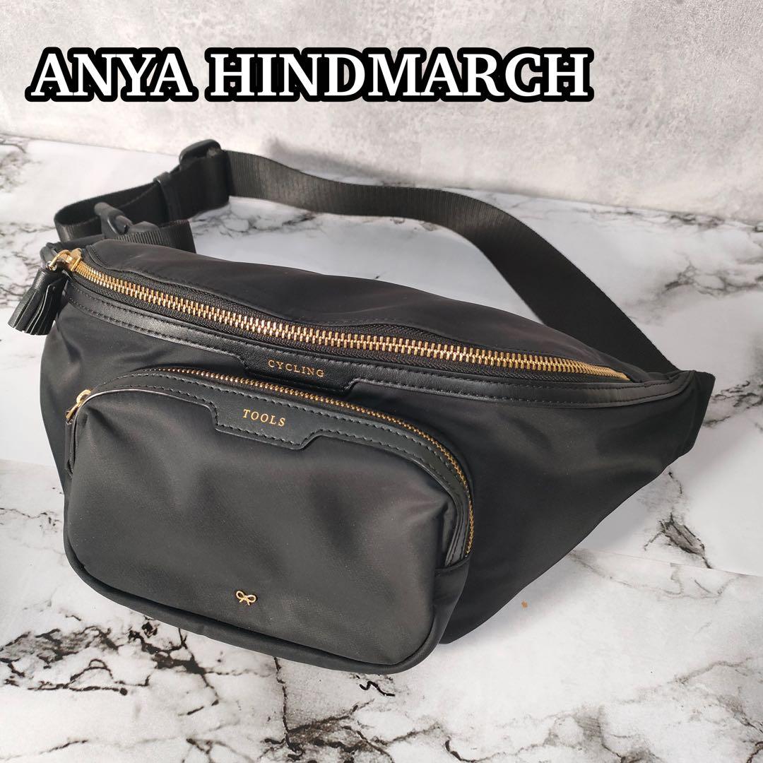 極美品 アニヤハインドマーチ ボディバッグ ウエストバッグ ナイロン