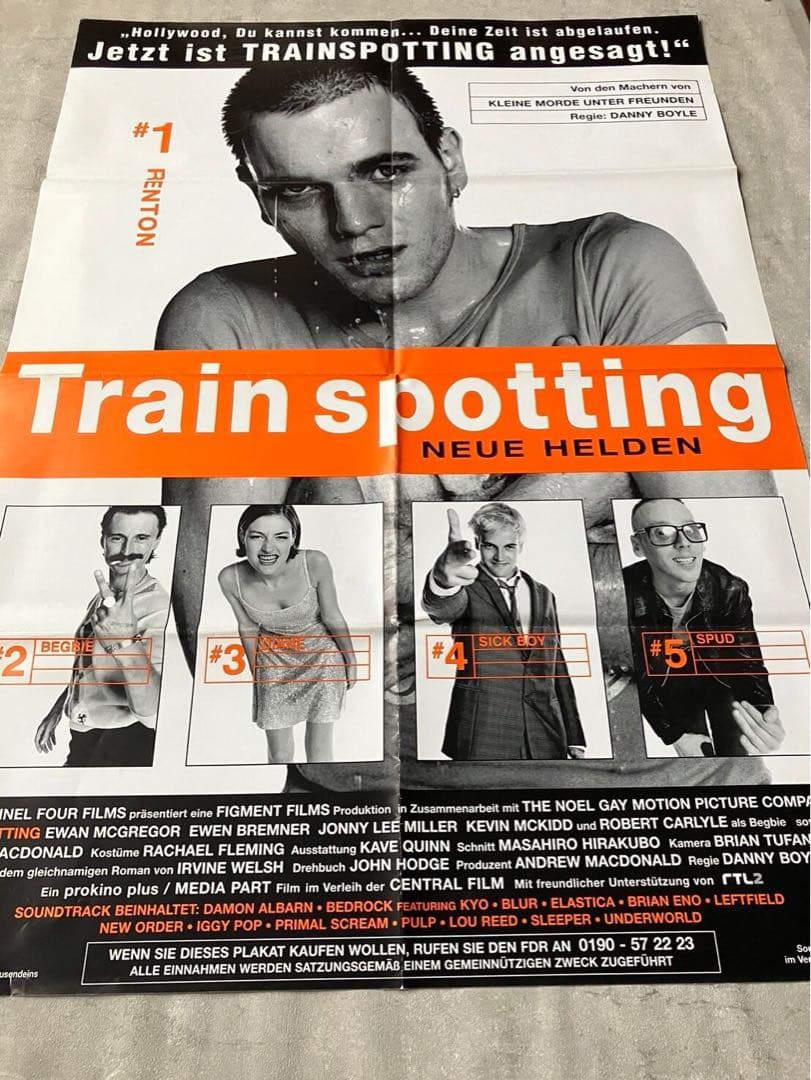 希少 独版オリジナルA1★トレインスポッティング 劇場ポスター1996