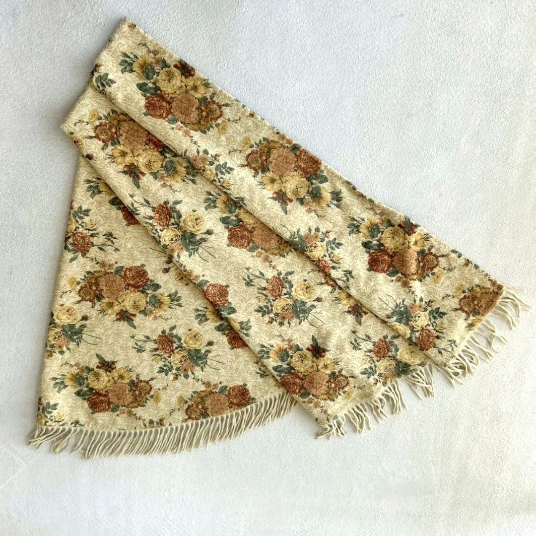 ロロピアーナ Loro Piana 大判ストール ショール カシミヤ100 花柄