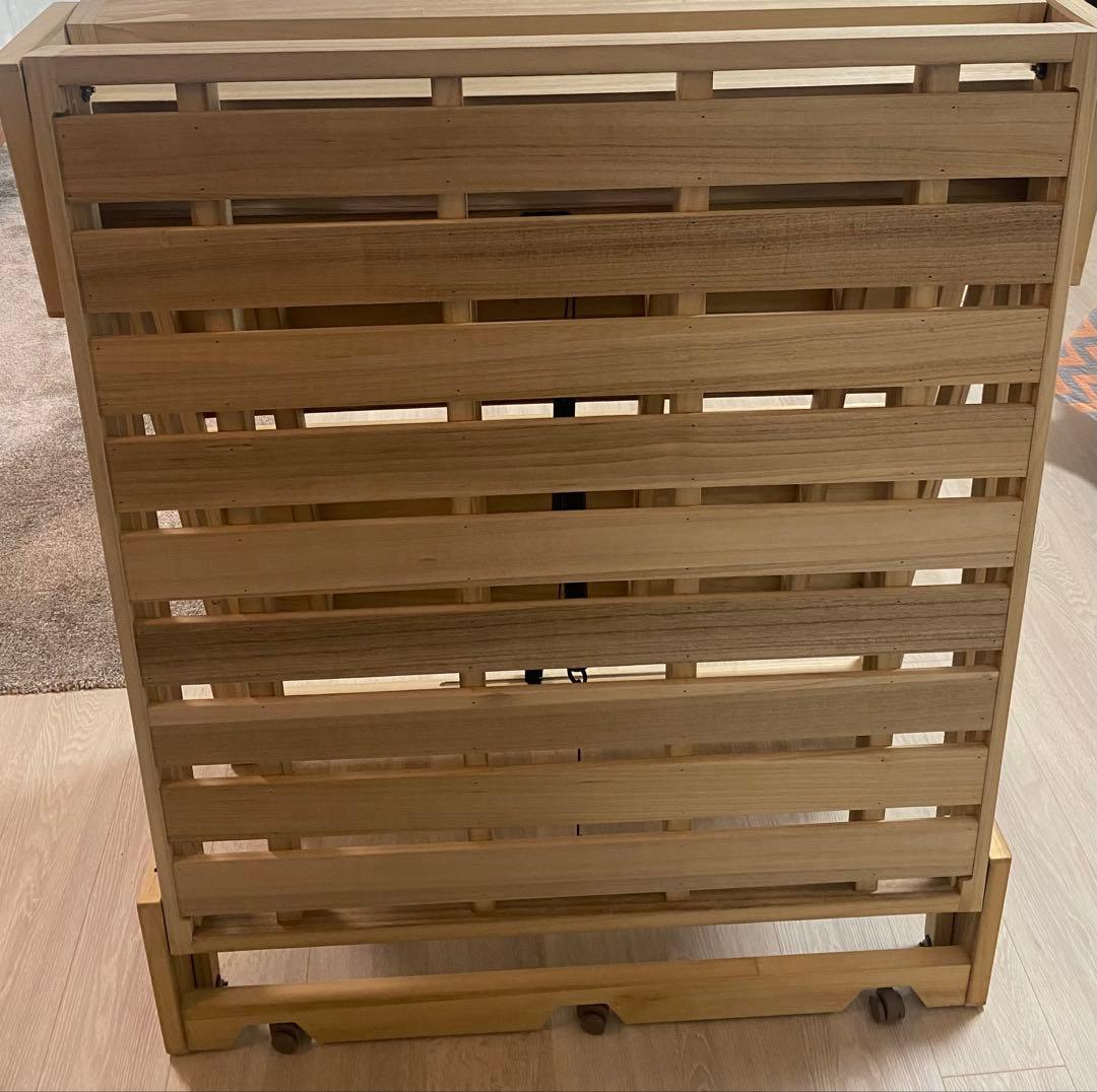 KIRIKENZAI桐の折り畳みベッド　桐らくねプレミアム24