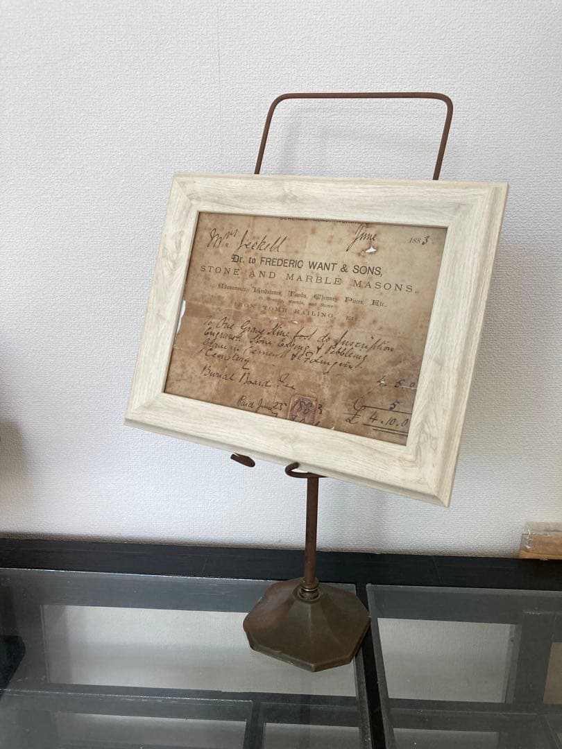 アンティーク サインボードスタンド　譜面台　店舗什器