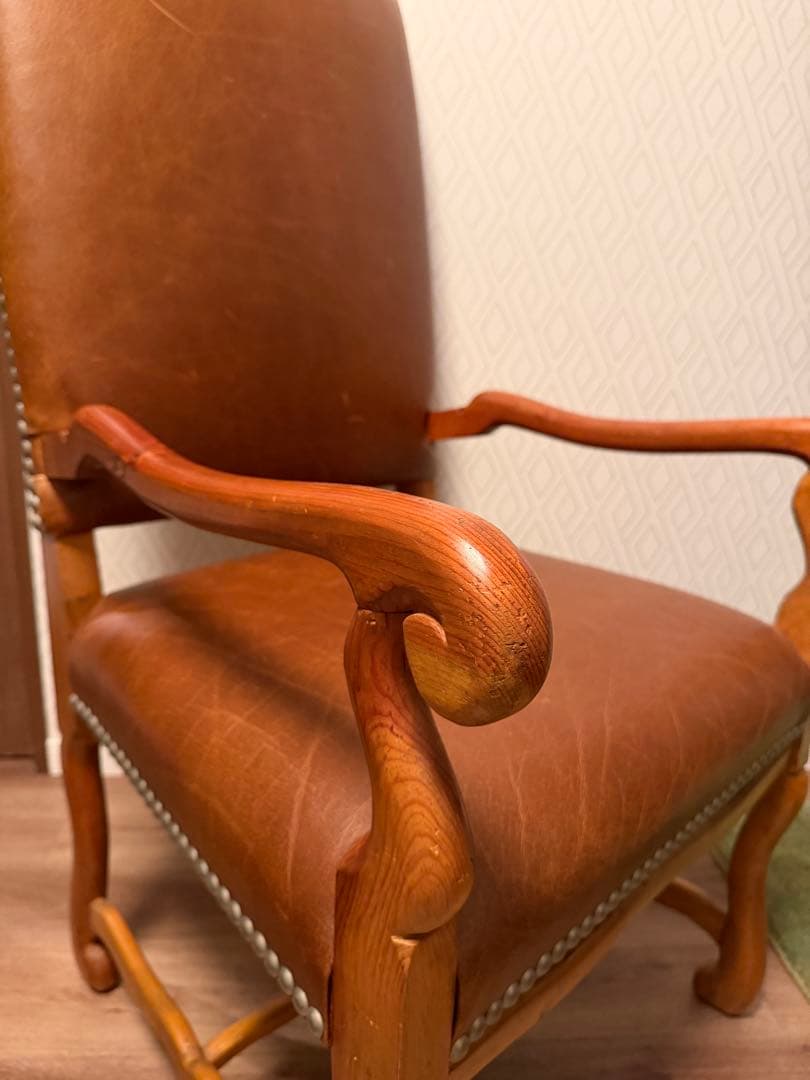 ポロラルフローレン　ブラウンレザー　アームチェア