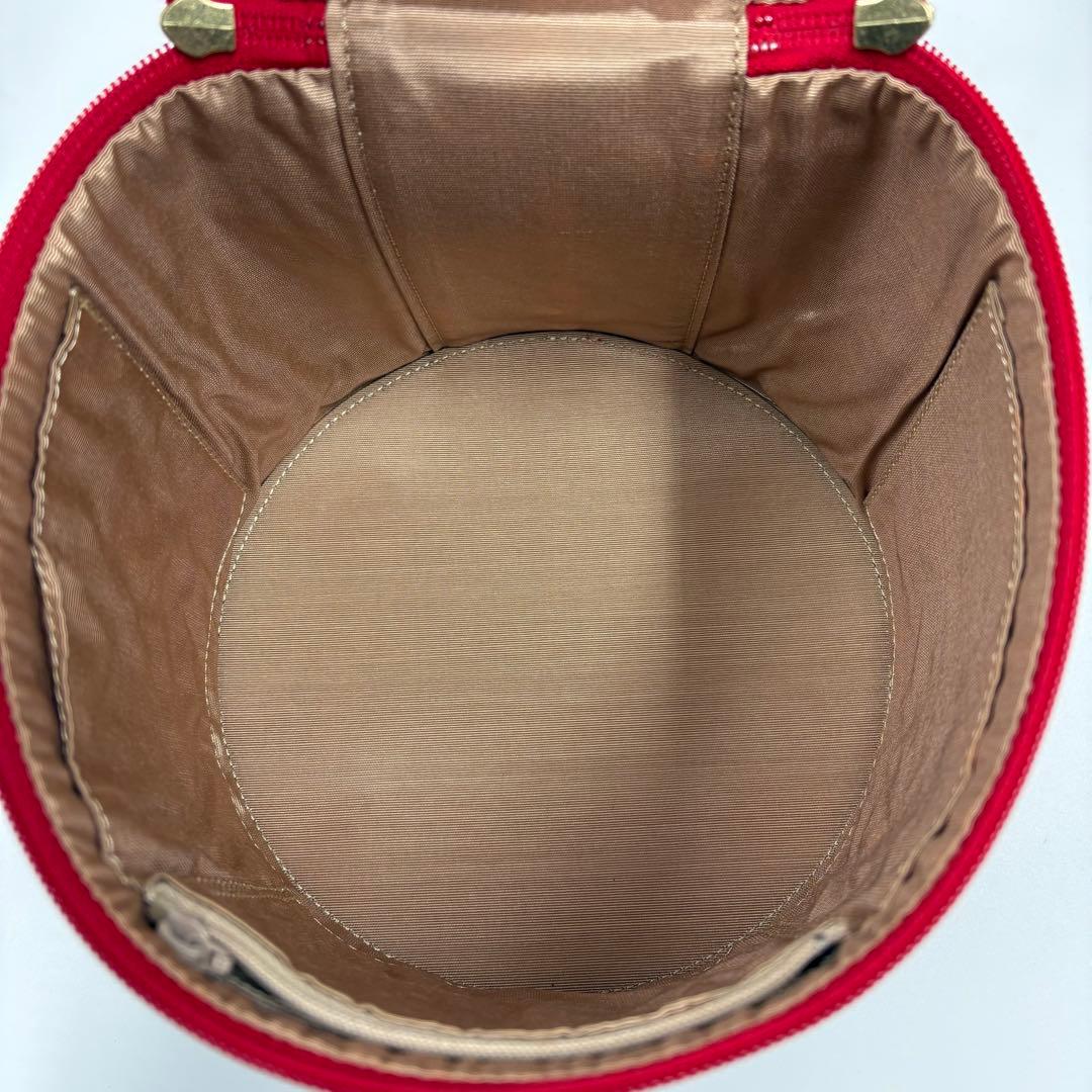 美品【BURBERRY】バニティバッグ ノバチェック レッド シャドーホース