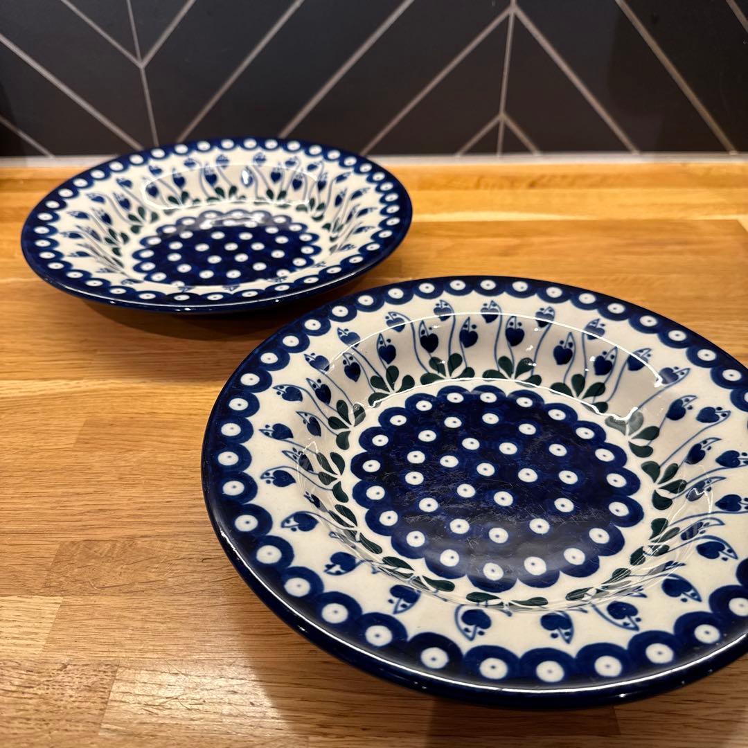 ポーリッシュポタリー 2枚セット パスタ皿 - メルカリ