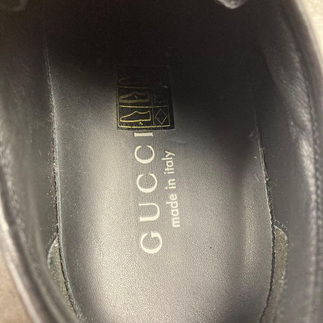 GUCCI グッチ　レザー　メッシュ　スニーカー　37 ブラック　BLACK