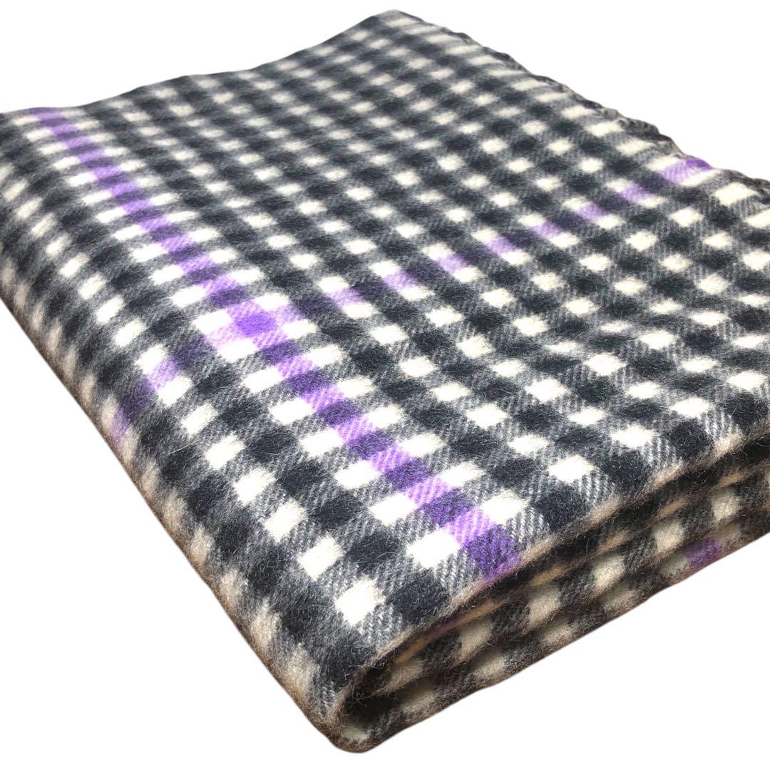 美品 グリーンレーベルリラクシング カシミア100% 大判ストール チェック