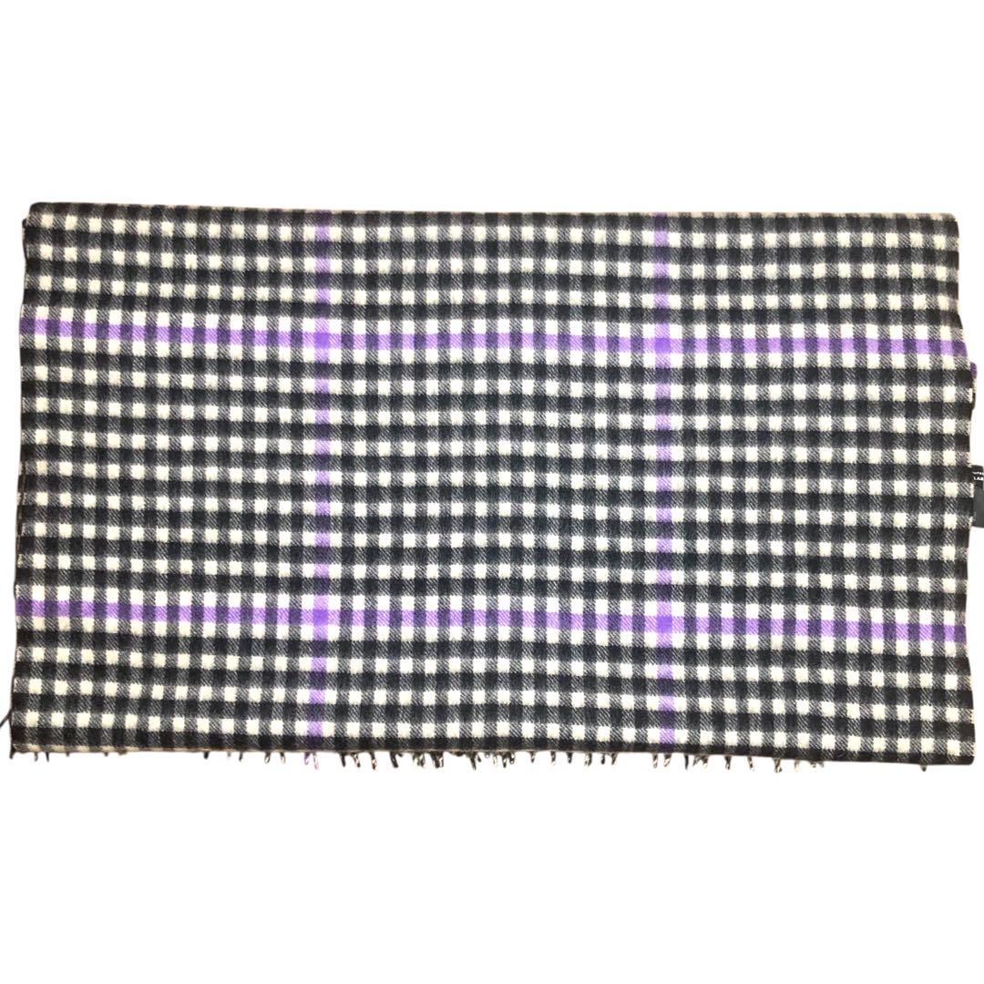 美品 グリーンレーベルリラクシング カシミア100% 大判ストール チェック