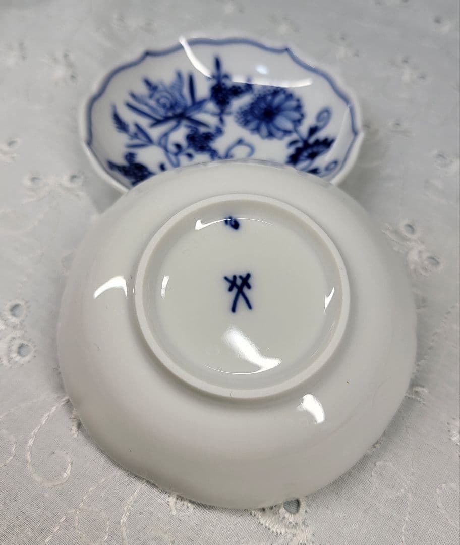 2枚✨希少✨未使用✨マイセン ブルーオニオン 豆皿 ミニプレート バター