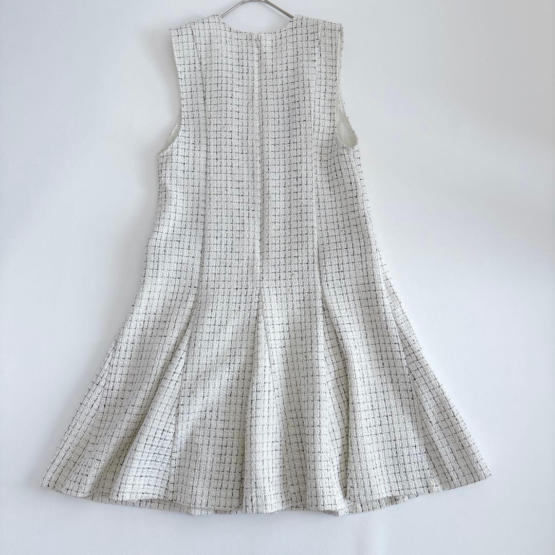 ジャスグリッティー　ラメツイード　バー付マチフレアジャンスカ　サイズ２