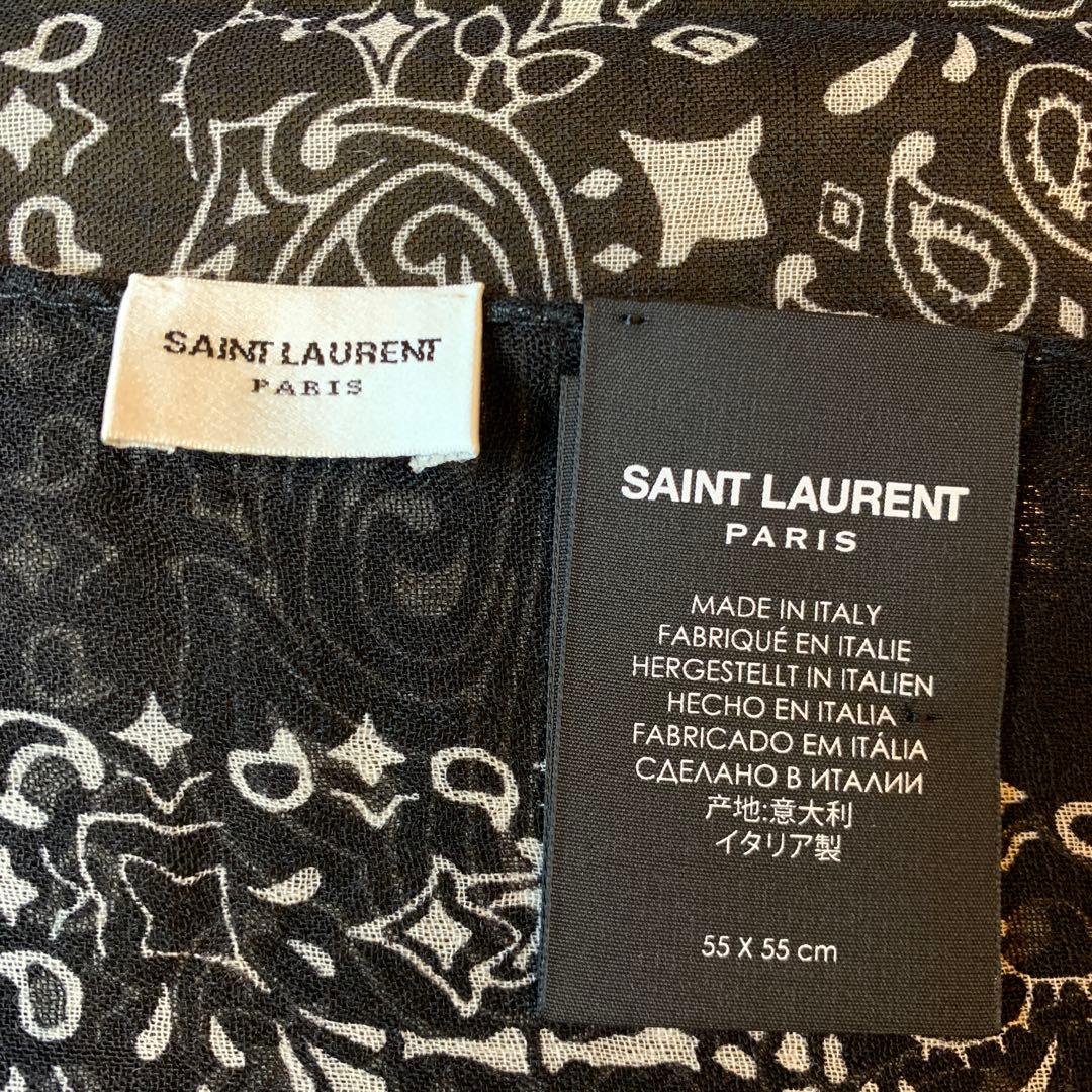 サンローランパリ　SAINT LAURENT スカーフ ウール　イヴサンローラン