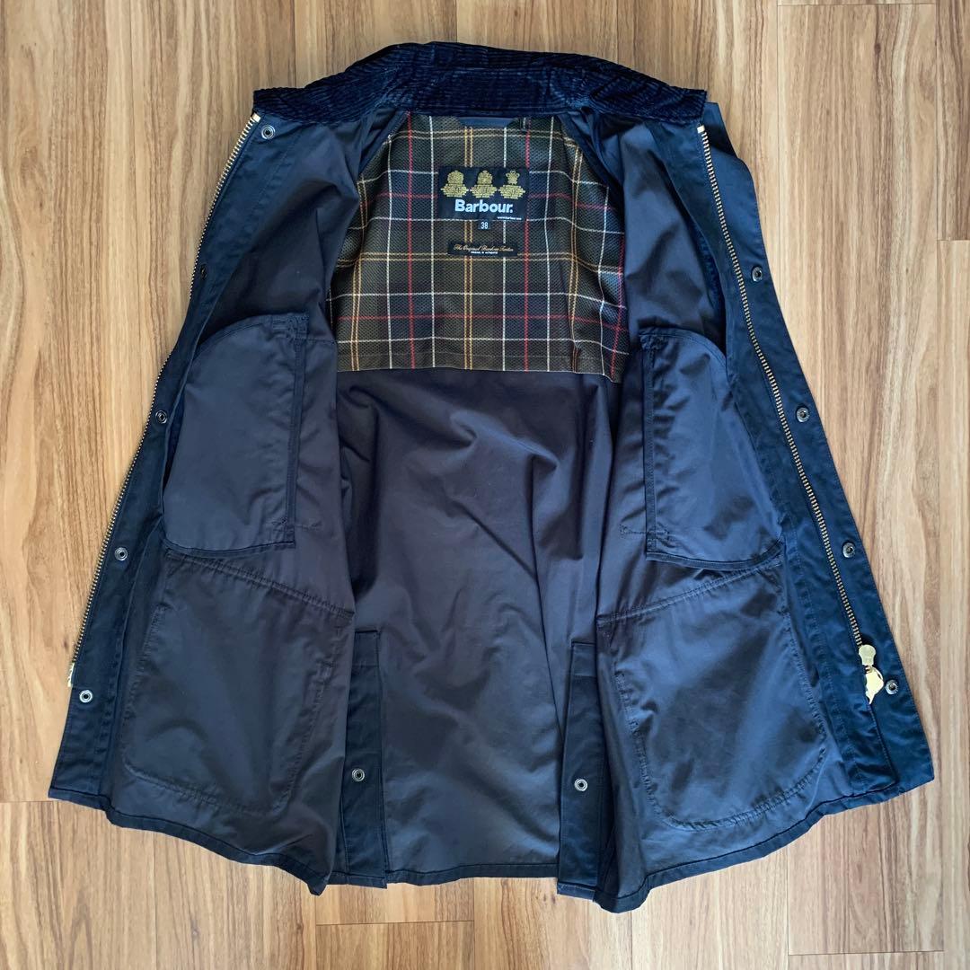 Barbour ビデイル ノンオイル　ネイビー　38