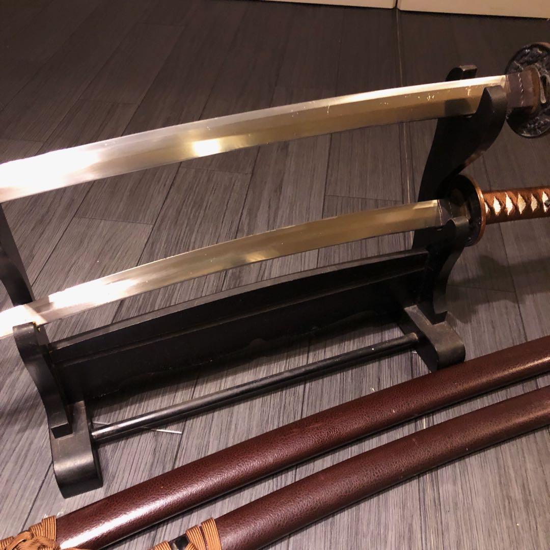 高級模造刀　茶拵え　脇差　大小2本セット 太刀　居合刀