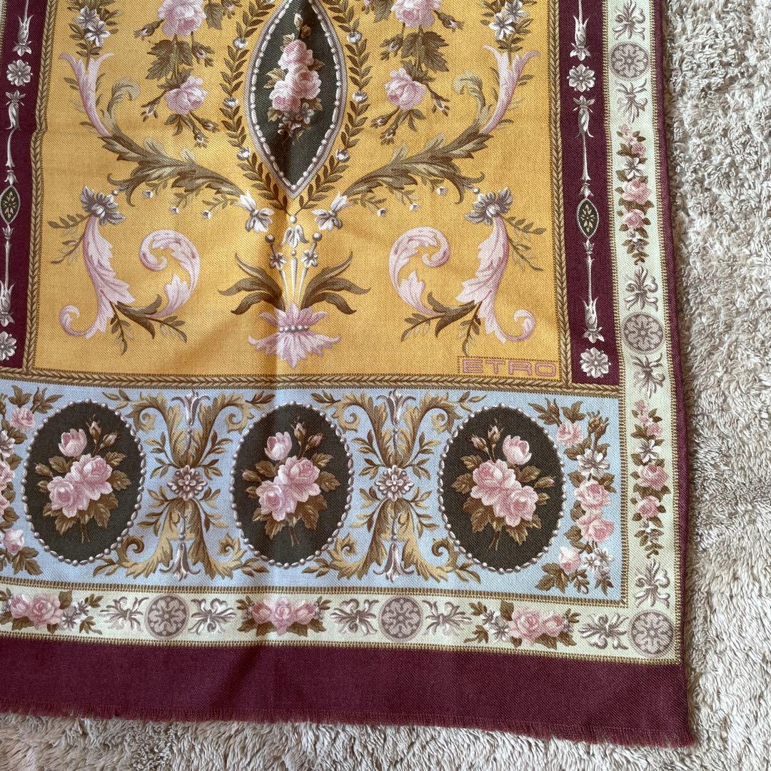 ETRO エトロ　ヴィンテージストール wool/silk混