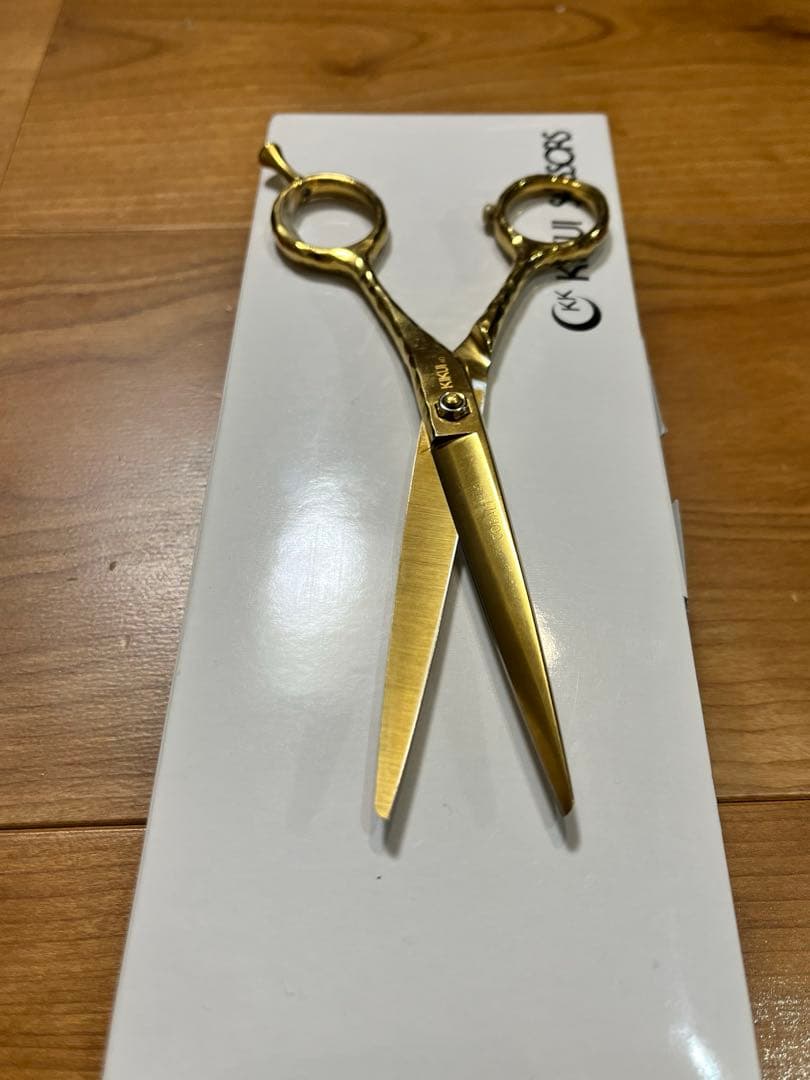 キクイシザー KIKUI 6インチ　コバルト　別注チタンゴールド クリスタル加工