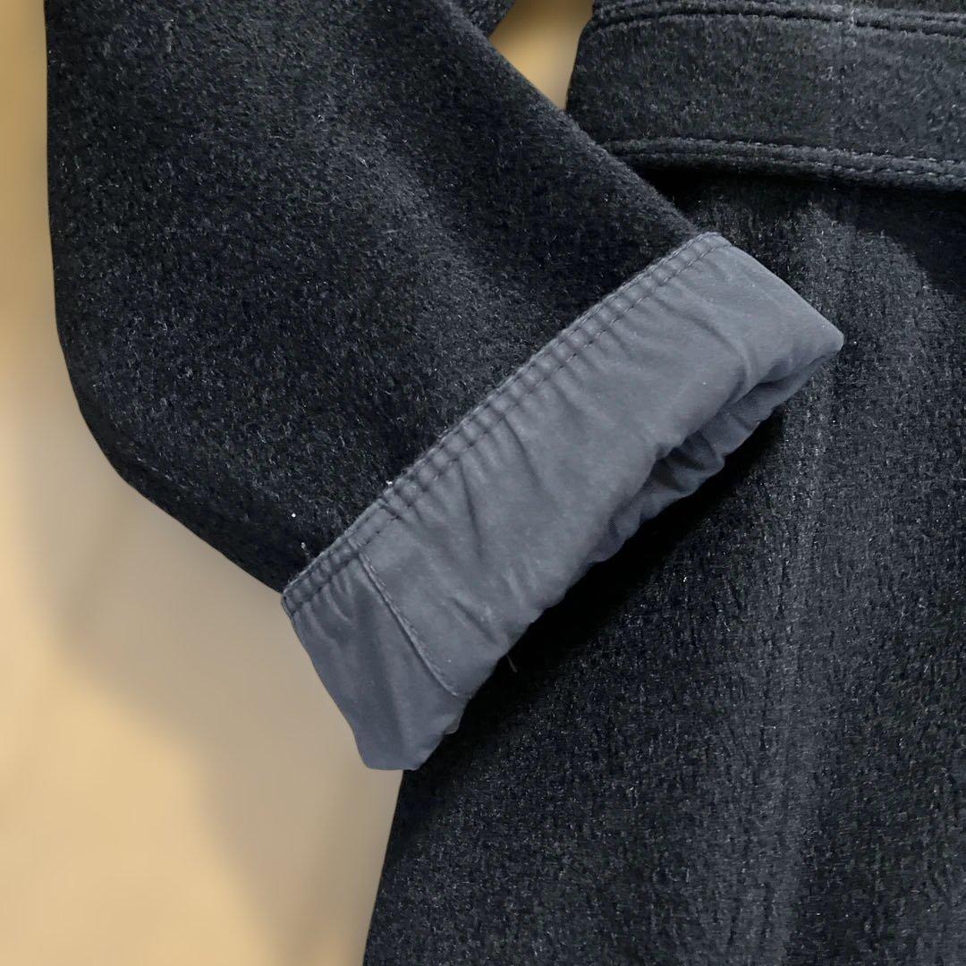 リバーシブル黒ロングコート