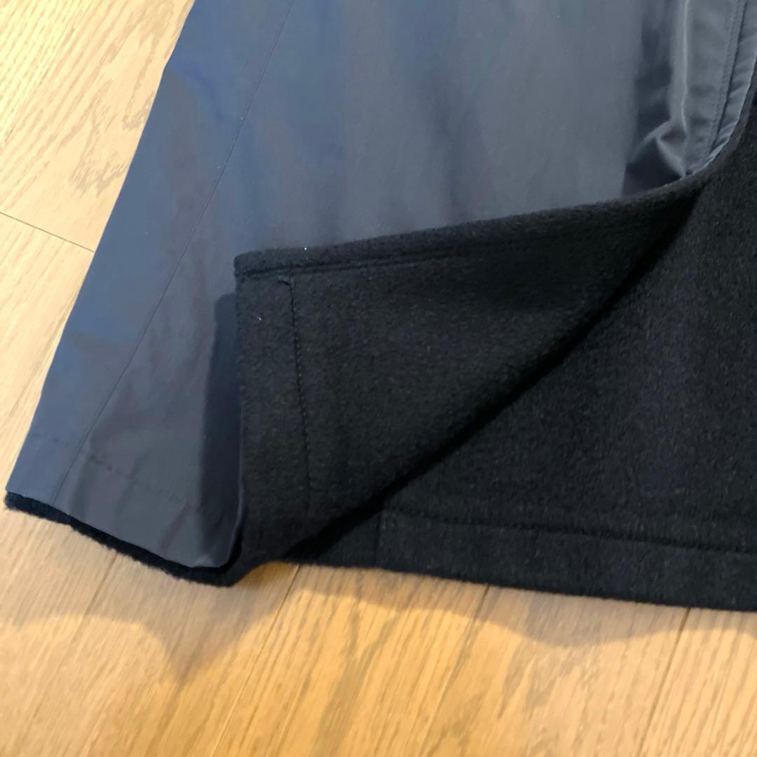 リバーシブル黒ロングコート