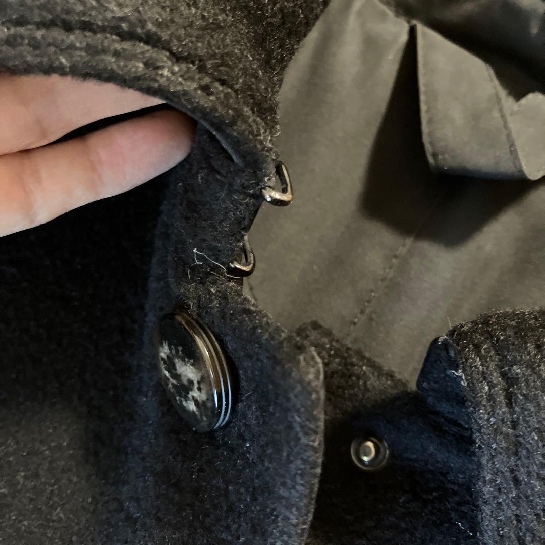 リバーシブル黒ロングコート