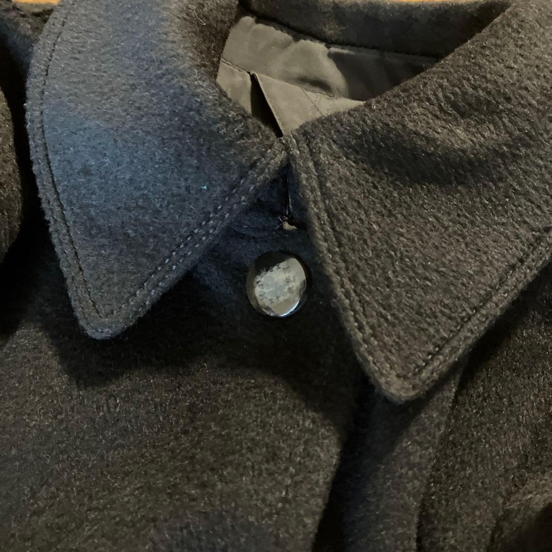 リバーシブル黒ロングコート