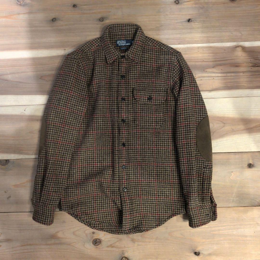 美品　試着のみ　POLO　ラルフローレン　ツイード　シャツ　エルボーレザー 中古・古着通販】POLO RALPH LAUREN (ポロ・ラルフローレン) エルボー