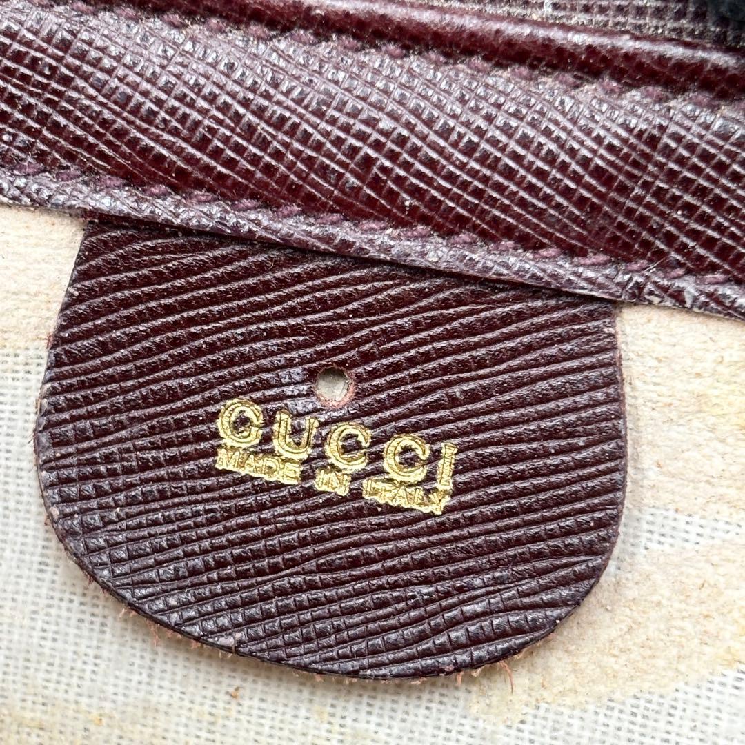 ✨美品✨GUCCI ボディバッグ ウエストポーチ　ターンロック レザー ボルドー