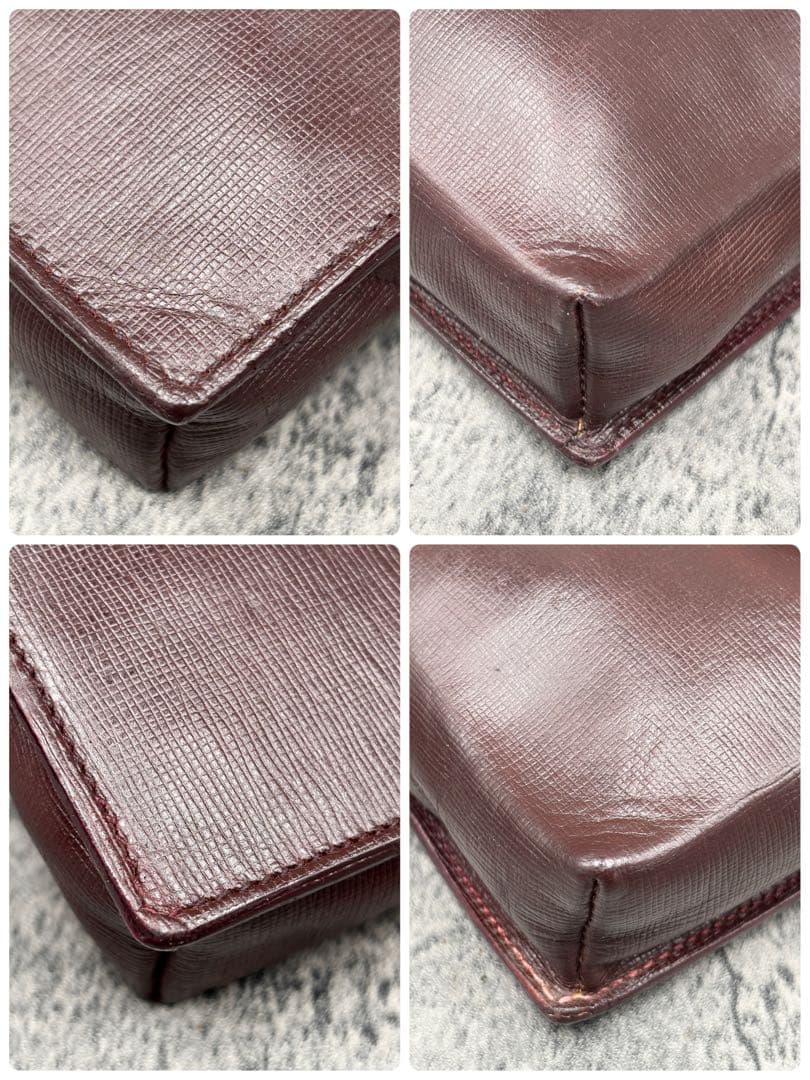 ✨美品✨GUCCI ボディバッグ ウエストポーチ　ターンロック レザー ボルドー