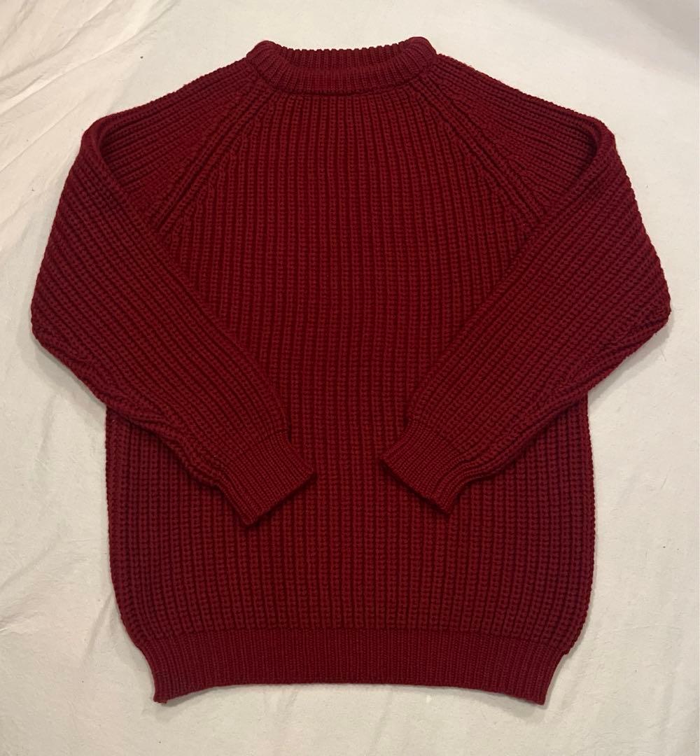 【英国製】70s 80s ローゲージ　クルーネックセーター　ピーターストーム　L