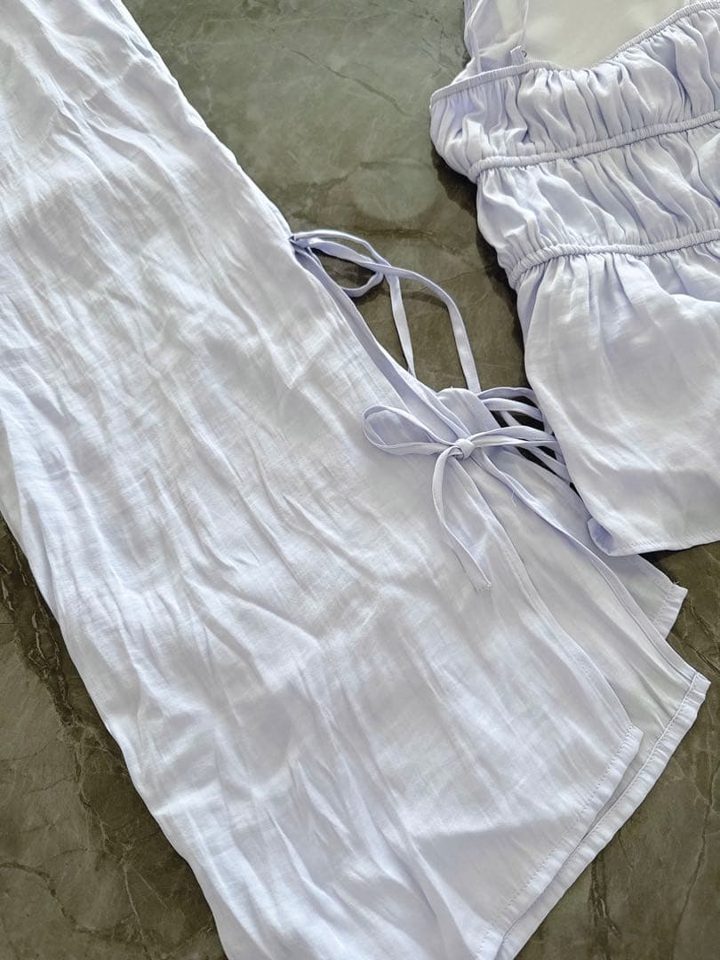 [ジェラート ピケ] サテンカップインキャミソール＆ロングパンツセット