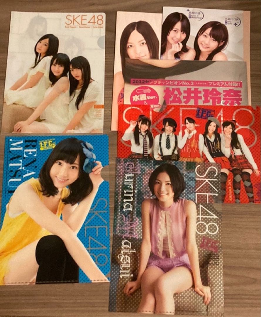 雑誌付録 松井玲奈 松井珠理奈 クリアファイル4点 特大ポスター3点
