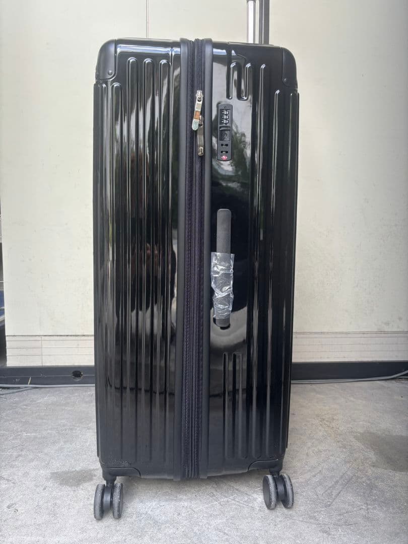 大容量特大LLサイズ スーツケース鏡面加工 キャリーケース黒色150L32インチ