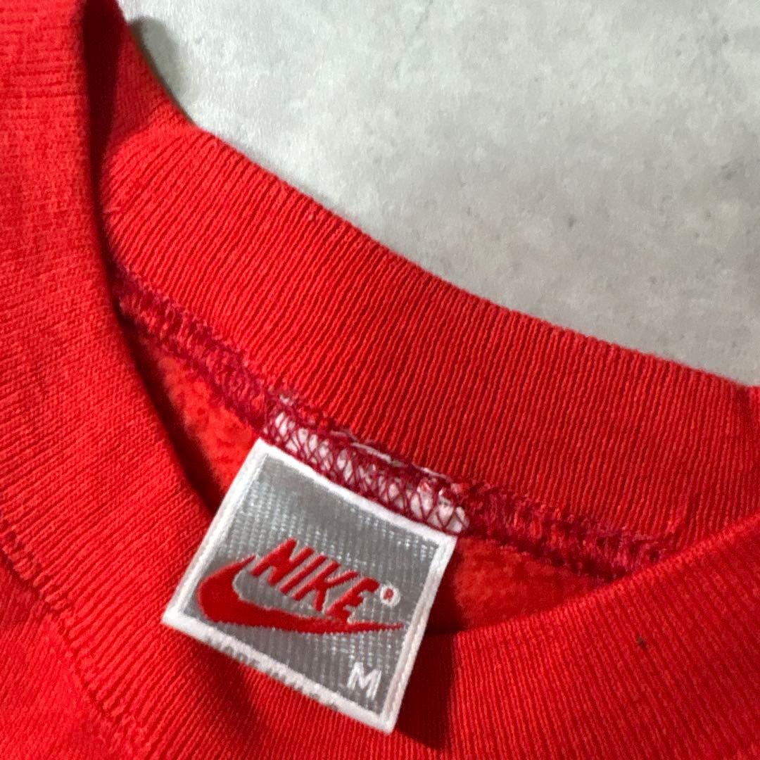 NIKE 90s スウェット トレーナー 刺繍ロゴ ファイヤー オレンジ M