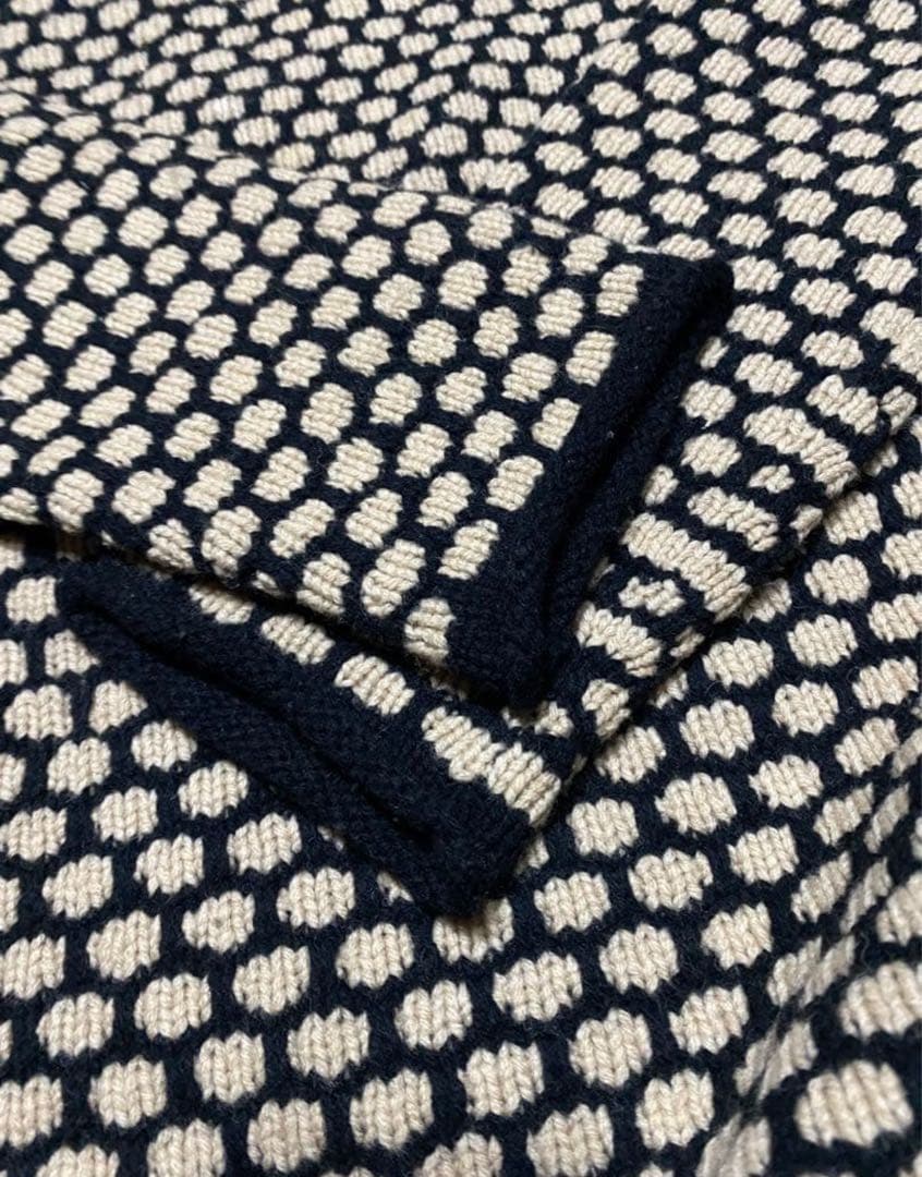 j.crew ロールネックセーター　ニット　総柄　XL