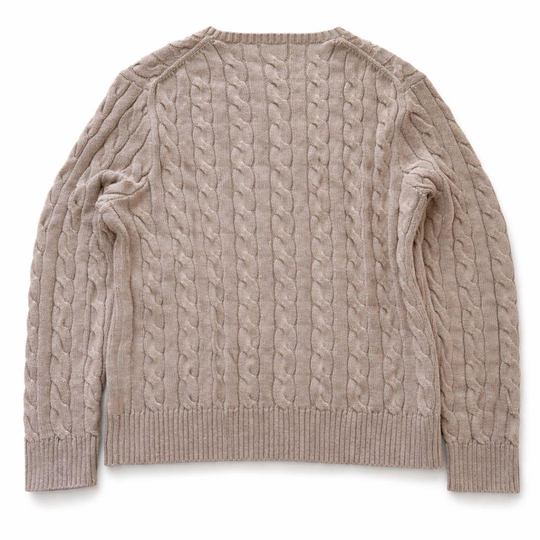 【極美品】POLO RALPH LAUREN ケーブルニット ブラウンポニー