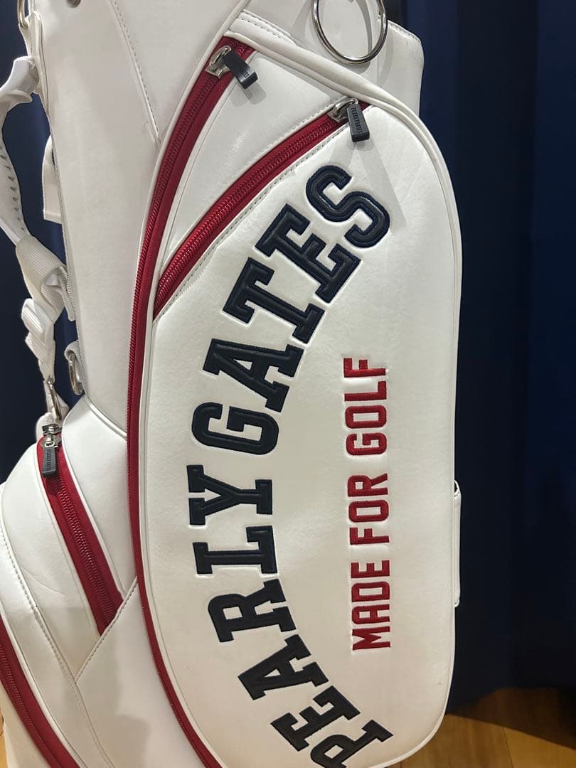 ビ*ビ様 PEARLY GATES 89 ゴルフキャディバッグ ホワイト/レッド
