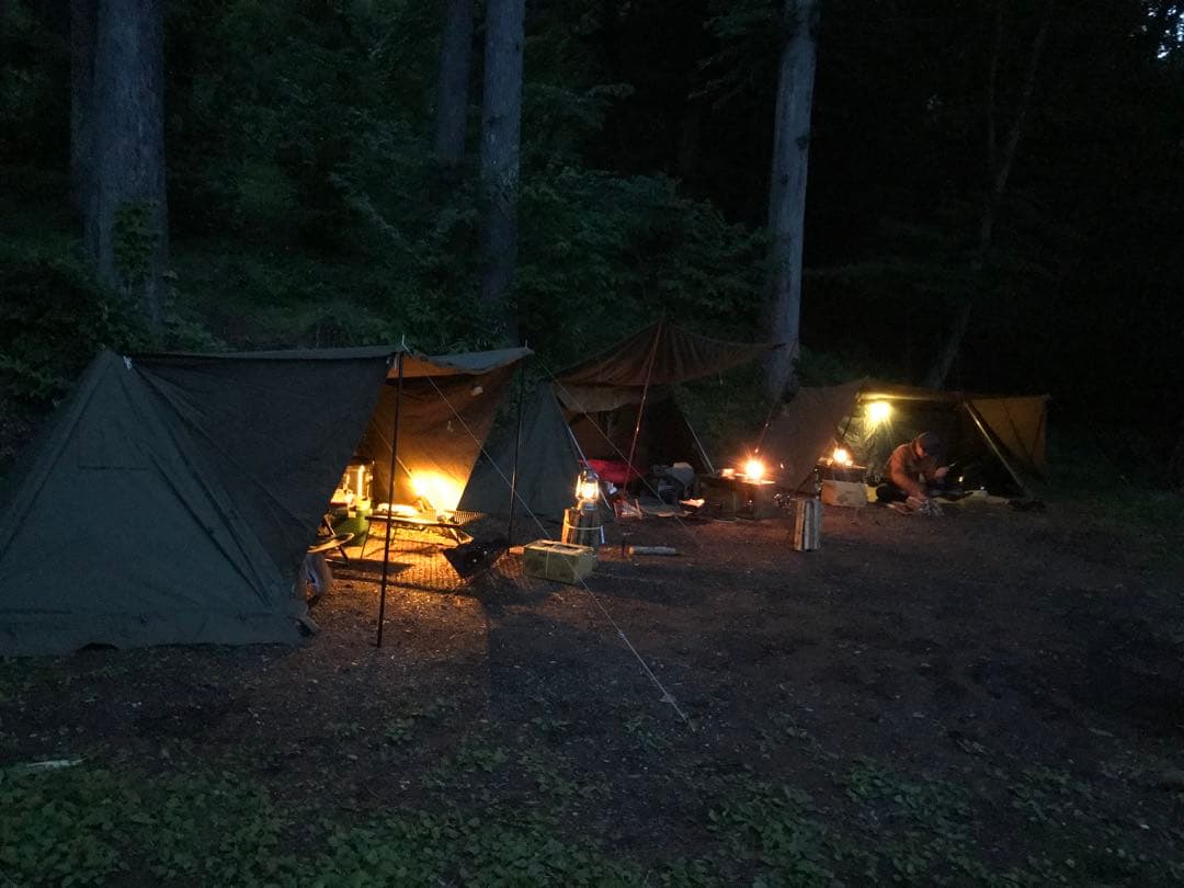 取説付き《フォックスベース仕様》二股フレーム＋棟ポール　快適キャンプセット⭐︎