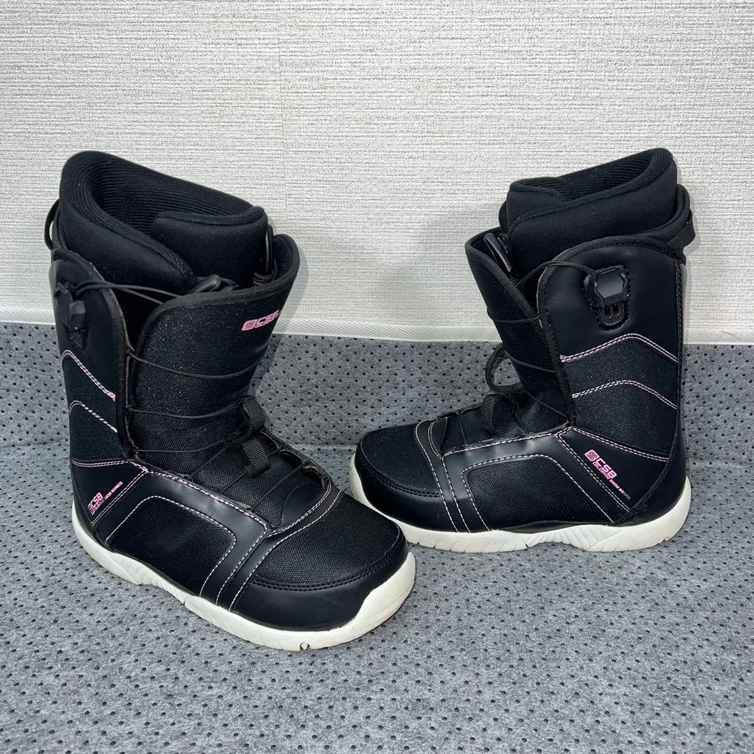 5回使用 25cm CSB ダブルレース インナー付 スノーボードブーツ