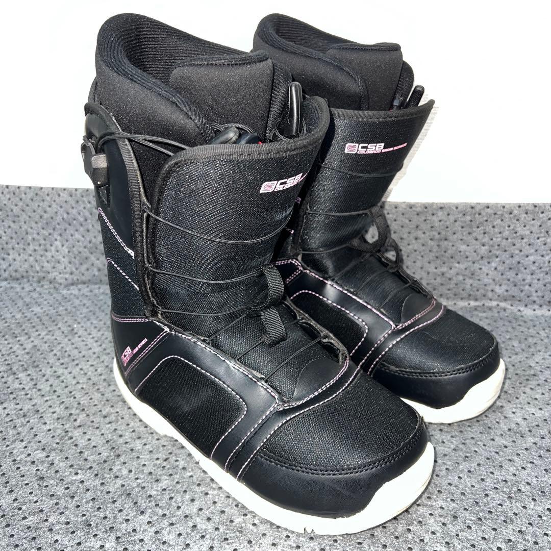 5回使用 25cm CSB ダブルレース インナー付 スノーボードブーツ
