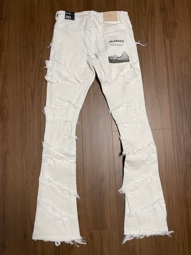 VALABASAS フレアデニム クラッシュ ホワイト サイズ30 新品 - メルカリ