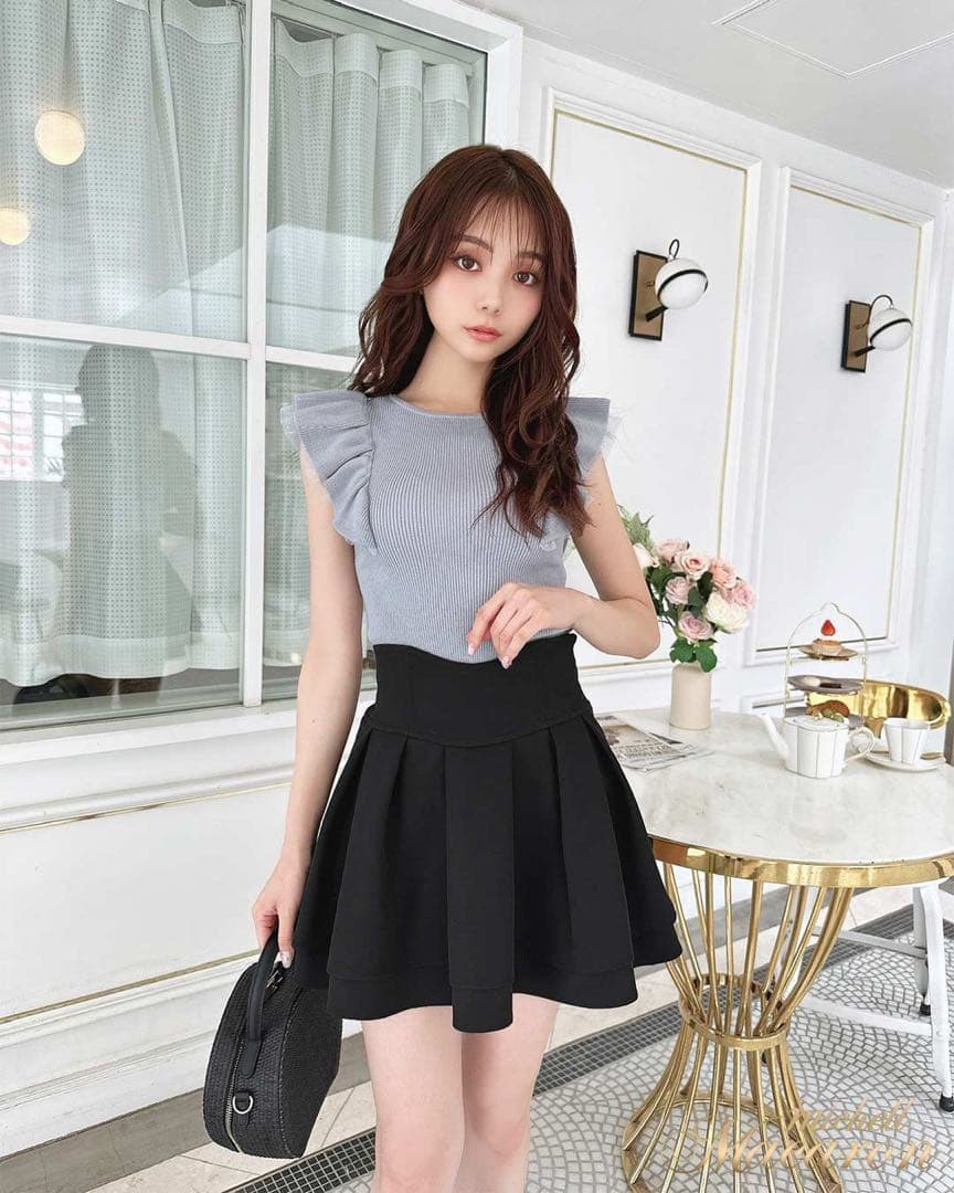 michell Macaronミシェルマカロン 美脚 スカート ブラックS - メルカリ