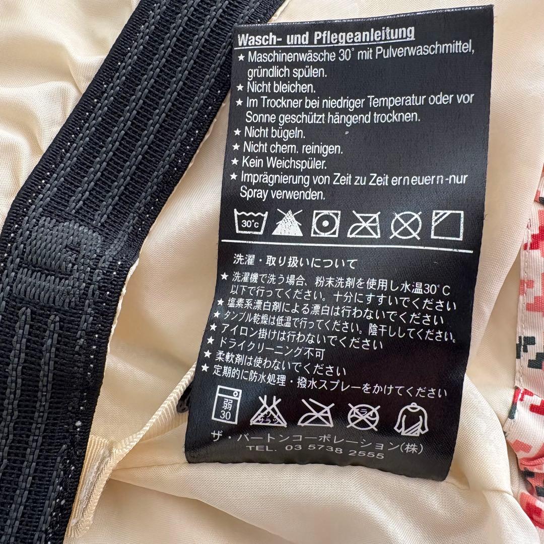 burton スノーウェエア レディース　上M　下S　白系チェックスノボースキー