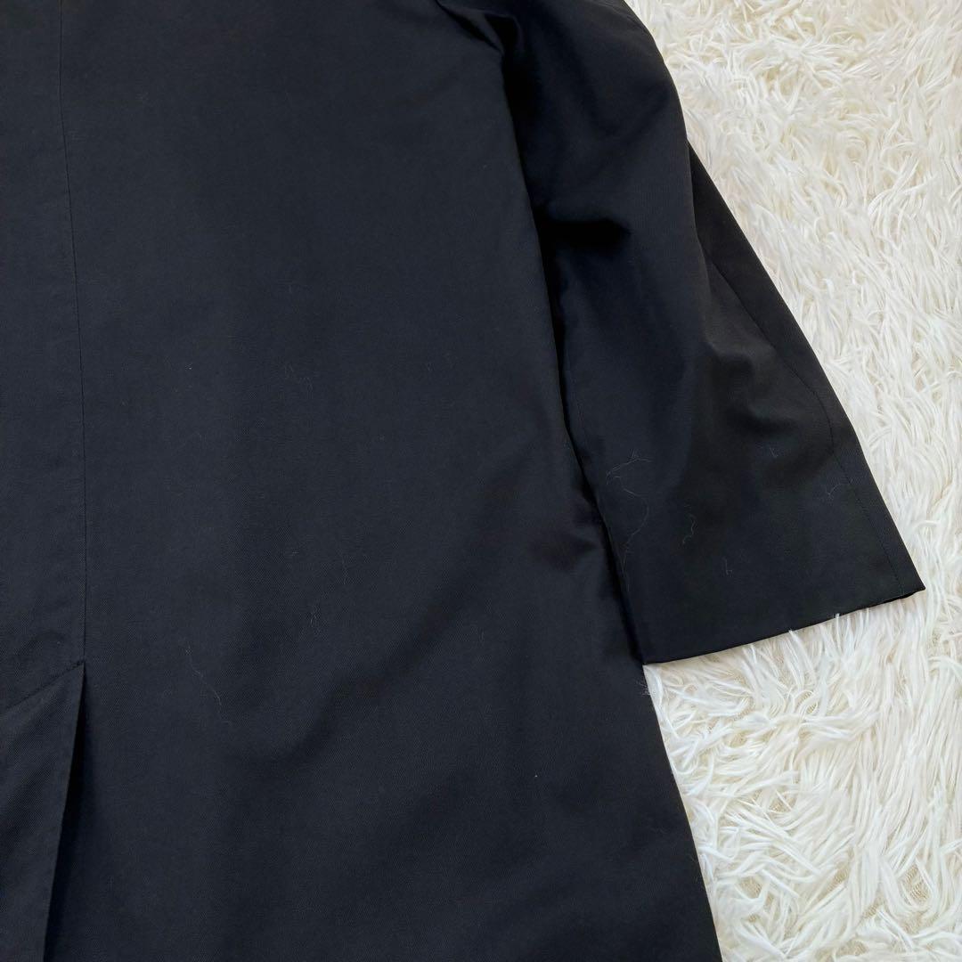 Aquascutum LONDON　ステンカラーコート　ブラック　イギリス製