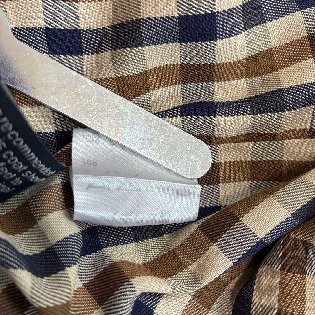 Aquascutum LONDON　ステンカラーコート　ブラック　イギリス製