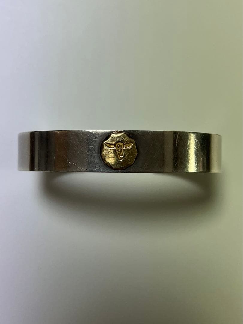 タディ&キング 平打ちバングル SV K18ロングホーンメタル