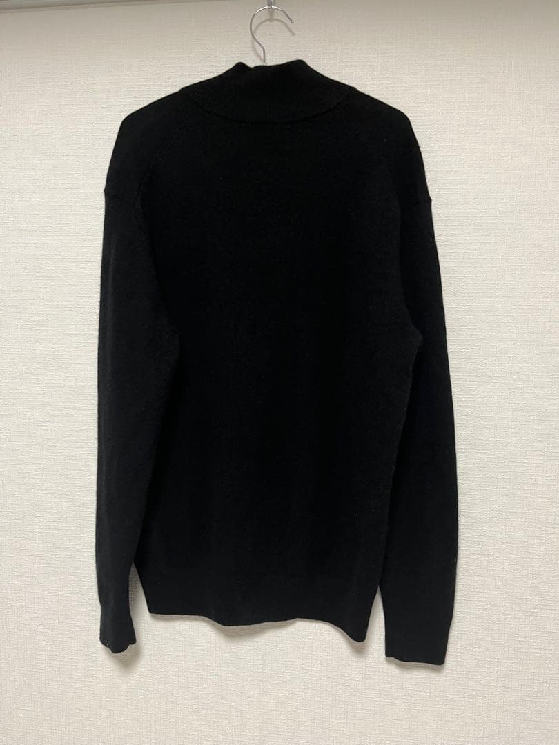 ユニクロ UNIQLO カシミヤハーフジップセーター 黒 L - メルカリ
