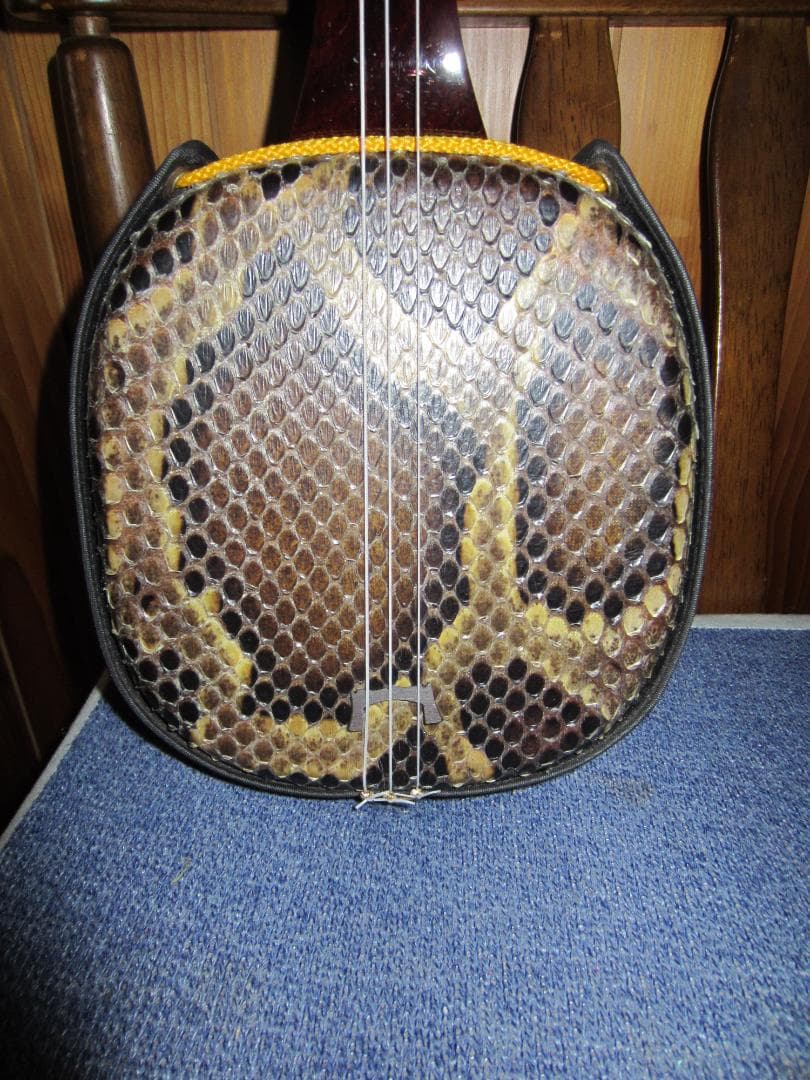 三線工房ひかり 沖縄三線 蛇皮強化二重張り ハードケース付き 中古整備品 7