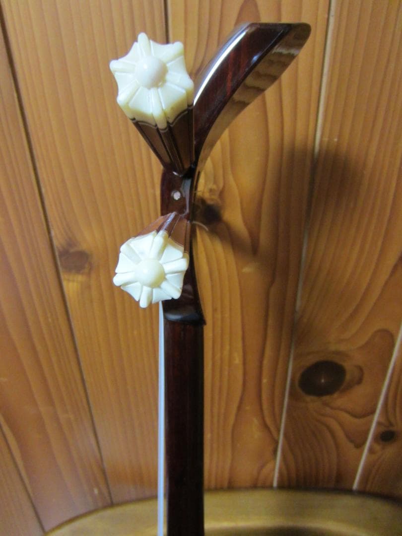 三線工房ひかり 沖縄三線 蛇皮強化二重張り ハードケース付き 中古整備品 7