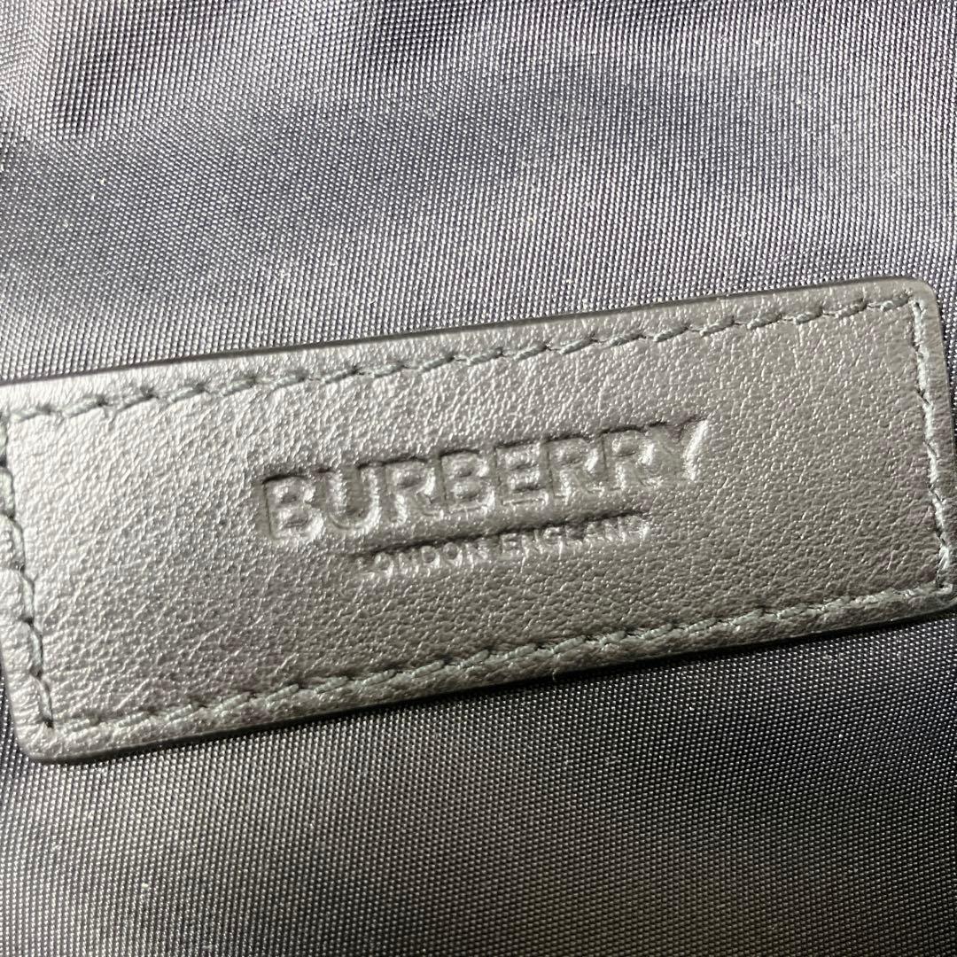 【美品】BURBERRY バーバリー TBロゴ ボディバッグ 総柄 ネイビー